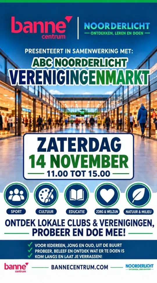 Verenigingenmarkt op 14 november